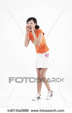 Stock Photograph - person, woman, Korean, room, pose, posture, concept. Fotosearch