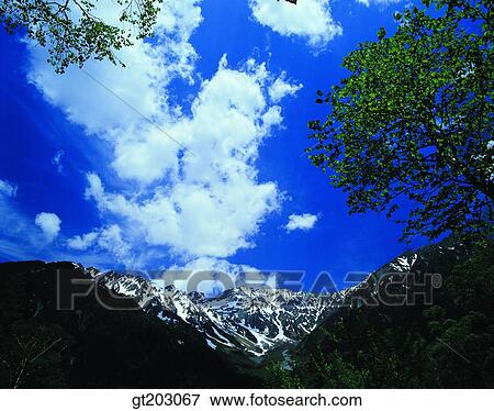 mountain, snowscape, snow, tree, sky, cloud, clouds View Large Photo Image Stock Photo - mountain, snowscape, snow, tree, sky, cloud, clouds. Fotosearch