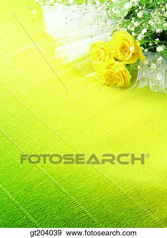 Stock Photo - flower, rose, fogflower, Korean paper, fancy goods, goods, fancy. Fotosearch