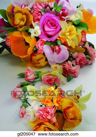 Stock Photo - flower, still life, bouquet, fancy goods, goods, fancy, decoration. Fotosearch