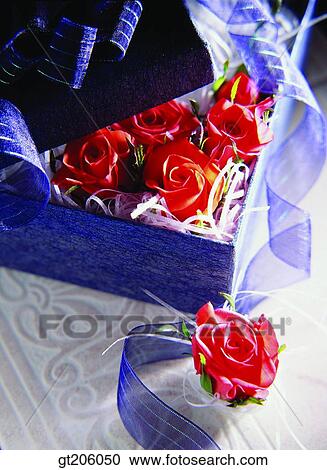 flower, container, present, ribbon, rose, fancy goods View Large Photo Image Stock Image - flower, container, present, ribbon, rose, fancy goods. Fotosearch