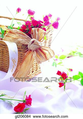 flower, flower basket, ribbon, cloths, cloth, fabric, fancy goods View Large Photo Image Picture - flower, flower basket, ribbon, cloths, cloth, fabric, fancy goods. Fotosearch