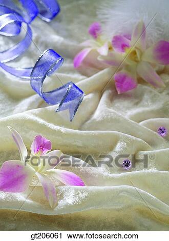 flower, Western orchid, bead, ribbon, cloths, cloth, fabric View Large Photo Image Stock Image - flower, Western orchid, bead, ribbon, cloths, cloth, fabric. Fotosearch