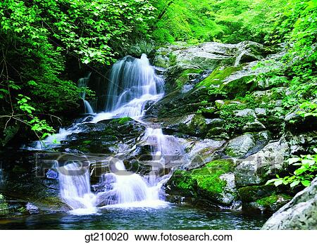 Stock Image - Korea, scene, scenery, landscape, valley, mountain, valleywater. Fotosearch