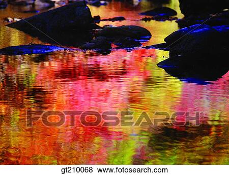 Korea, scene, scenery, landscape, valley, waterimage, fallen leaves View Large Photo Image Stock Photo - Korea, scene, scenery, landscape, valley, waterimage, fallen leaves. Fotosearch