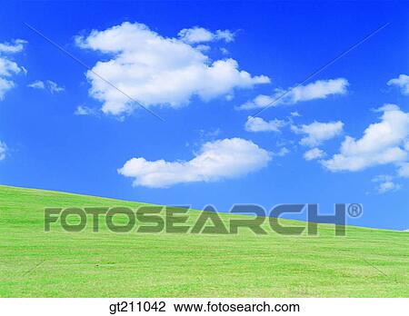 sky, cloud, clouds, grassland, field, plain, lawn View Large Photo Image Stock Image - sky, cloud, clouds, grassland, field, plain, lawn. Fotosearch