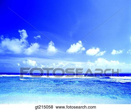 Stock Photo - nature, seashore, coast, cloudsea, rest area, playground, outdoor. Fotosearch