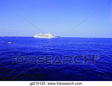 Stock Photography - sea, boat, ship, cruise liner, cruiser, water transport, outdoor. Fotosearch