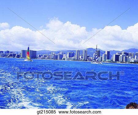 Stock Photography - sea, cloud, yacht, windsurfing, leisure, leports, leisure sports. Fotosearch
