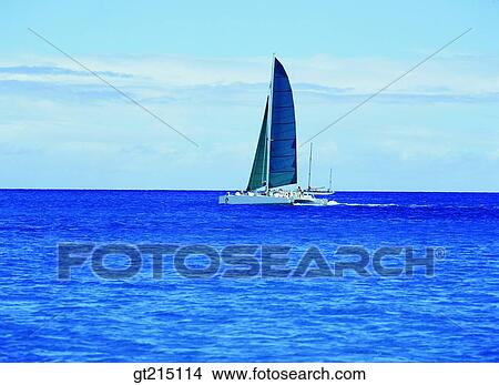 sea, horizon, horizontal line, sky, yacht, person, outdoor View Large Photo Image Picture - sea, horizon, horizontal line, sky, yacht, person, outdoor. Fotosearch