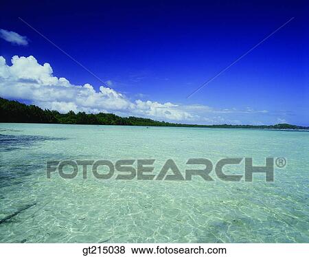 Stock Photo - sea, seashore, coast, sky, cloud, outdoor, exterior. Fotosearch