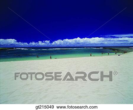 Stock Photo - seashore, coast, sandy beach, beach, sky, cloud, bathing place. Fotosearch