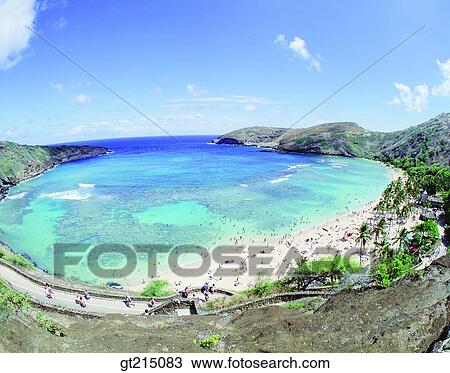 Stock Image - seashore, coast, sea, isle, island, cloud. Fotosearch