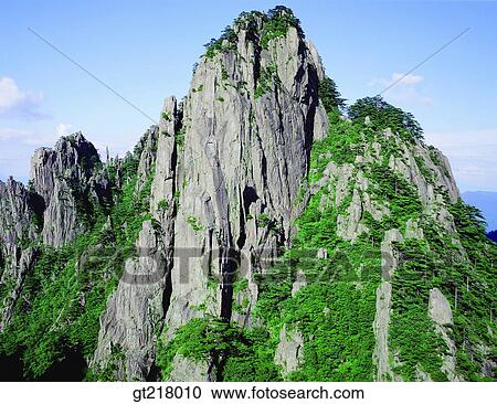 Stock Image - exterior, day, daytime, daylight, mountain, rock mountain, rock. Fotosearch