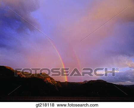 exterior, day, daytime, daylight, rainbow, cloud, mountain View Large Photo Image Stock Photo - exterior, day, daytime, daylight, rainbow, cloud, mountain. Fotosearch