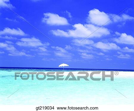 beach, seaside, sea, horizon, beach umbrella, parasol, sandsy beach View Large Photo Image Picture - beach, seaside, sea, horizon, beach umbrella, parasol, sandsy beach. Fotosearch