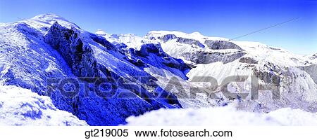 Stock Photography - wintermountain, snowscape, snow, snow, ridgeline, panorama, winter. Fotosearch