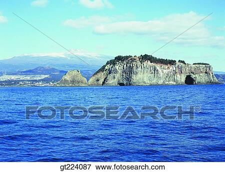 Korea, Cheju Island, Cheju, Bum island, isle View Large Photo Image Stock Photo - Korea, Cheju Island, Cheju, Bum island, isle. Fotosearch