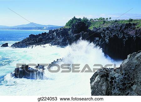 Stock Image - Korea, Cheju Island, Cheju, Cheju Subjikoji. Fotosearch