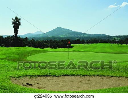Korea, Cheju Island, Cheju, golf links, golf course View Large Photo Image Stock Photography - Korea, Cheju Island, Cheju, golf links, golf course. Fotosearch