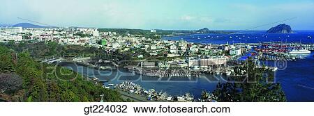 Stock Image - Korea, Cheju Island, Cheju, Seogwiposi, Seogwipo city. Fotosearch