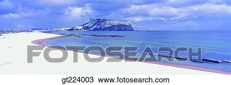 Korea, Cheju Island, Cheju, Songsanilchulbong View Large Photo Image Stock Image - Korea, Cheju Island, Cheju, Songsanilchulbong. Fotosearch