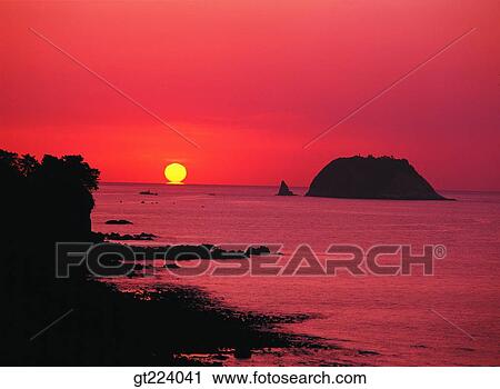 Stock Image - Korea, Cheju Island, Cheju, sunrise. Fotosearch