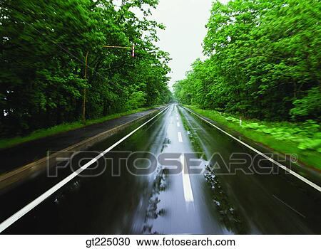 Stock Image - Cheju Island, Cheju, Jungbang waterfall, waterfall. Fotosearch