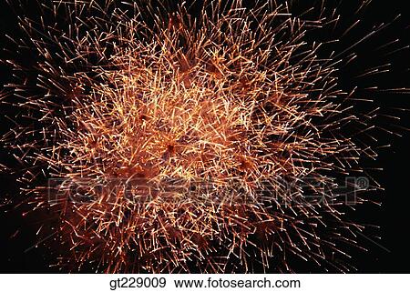 Stock Photo - fireworks display, flame, blaze, spark, firework. Fotosearch