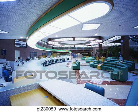 Stock Photo - interior, indoor, bank, office, office room. Fotosearch