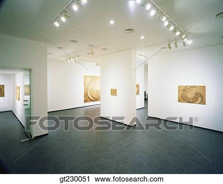 Stock Image - interior, indoor, exhibition, picture frame, frame. Fotosearch