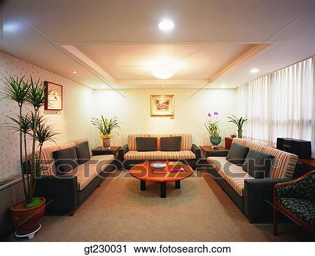 Stock Image - interior, indoor, parlor, living room. Fotosearch