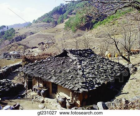 cottage, forest, trees, fall, autumn, roof, outdoor View Large Photo Image Stock Photo - cottage, forest, trees, fall, autumn, roof, outdoor. Fotosearch