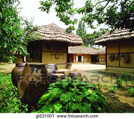cottage, province, country, farm village, farming village, village, garden View Large Photo Image Stock Image - cottage, province, country, farm village, farming village, village, garden. Fotosearch