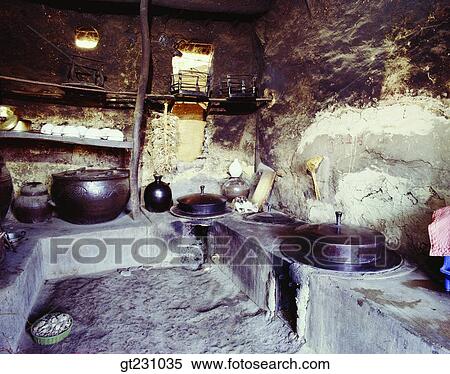 Kitchen Fireplace Kettle Cauldron Kitchen Range Shel Rack