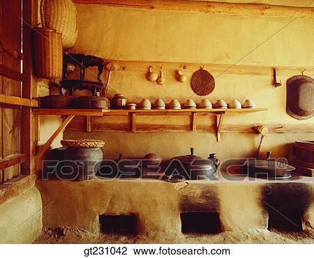 kitchen, kitchen range, kettle, shel, rack, fireplace, interior View Large Photo Image Stock Image - kitchen, kitchen range, kettle, shel, rack, fireplace, interior. Fotosearch