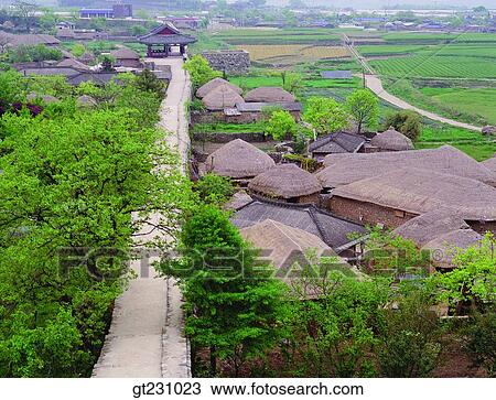 Stock Image - Nakan town, road, street, route, highway, province, countryroad. Fotosearch