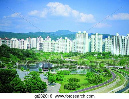 Korea, outdoor, exterior, day, daytime, daylight, apartment View Large Photo Image Stock Photo - Korea, outdoor, exterior, day, daytime, daylight, apartment. Fotosearch