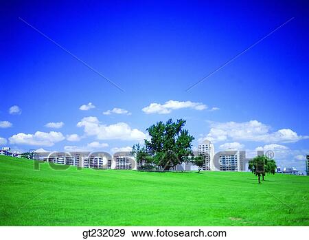 Stock Photo - Korea, outdoor, exterior, day, daytime, daylight, apartment. Fotosearch