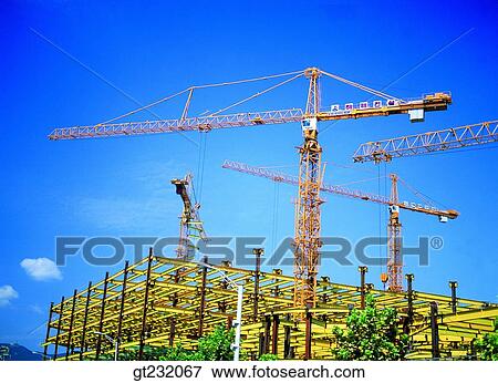 Stock Photo - Korea, outdoor, exterior, day, daytime, daylight, construction. Fotosearch