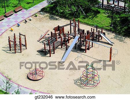 Korea, outdoor, exterior, day, daytime, daylight, playground View Large Photo Image Stock Photograph - Korea, outdoor, exterior, day, daytime, daylight, playground. Fotosearch