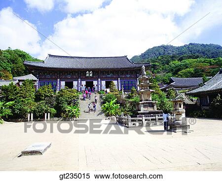 Stock Photography - Haeinsa, summer, tower, pagoda, front, traveler, outdoor. Fotosearch