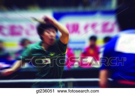 Stock Image - ping pong, table tennis, people, person, national athlete, national athlete, ping pong. Fotosearch
