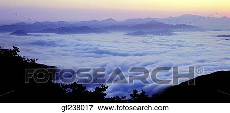 Korea, outdoor, dawnlandscape, scene, scenery, nature, cloud View Large Photo Image Stock Photo - Korea, outdoor, dawnlandscape, scene, scenery, nature, cloud. Fotosearch