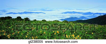 Stock Photography - Korea, outdoor, daytime, daylight, daymountain, landscape, scene. Fotosearch