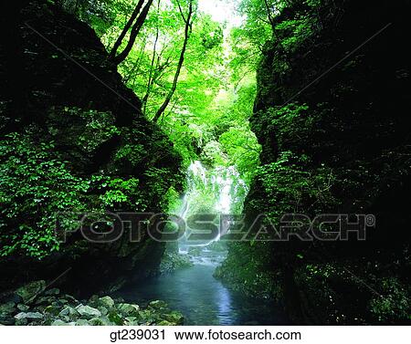 Stock Image - Korea, exterior, day, daytime, daylight, kyeognam, valley. Fotosearch
