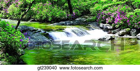 Stock Image - Korea, exterior, day, daytime, daylight, Gochang, valley. Fotosearch