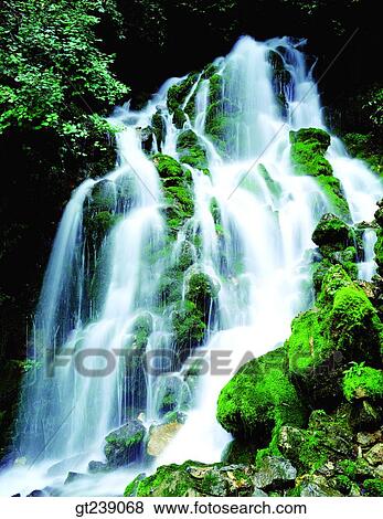 Korea, exterior, day, daytime, daylight, Taeback mountain, waterfall View Large Photo Image Stock Photo - Korea, exterior, day, daytime, daylight, Taeback mountain, waterfall. Fotosearch