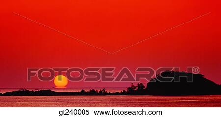 outdoor, sundown, sunrise, sunup, red sky, natural landscape, nature View Large Photo Image Stock Photography - outdoor, sundown, sunrise, sunup, red sky, natural landscape, nature. Fotosearch