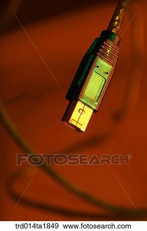 Stock Photo - business, close up, cable, jack, background, information communication. Fotosearch